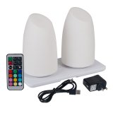 Wireless Induction Rechargeable LED Cordless Table Lamps - Wedge 02 - Set of 2