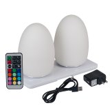 Wireless Induction Rechargeable LED Cordless Table Lamps - Egg 03 - Set of 2