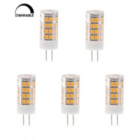 Dimmable T4 GY6.35 100-240V LED Bulb, 3.5 Watts, 35W Equivalent, 5-Pack