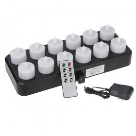 HERO-LED™ Bougies LED Rechargeable Télécommande 12-Set