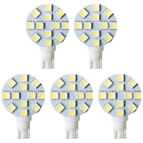 Miniature Wedge Retrofit 194 921 168 LED Bulb, 12 SMD 5050 LEDs, 2.4W, 20-25W Equal