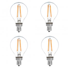 G14 E12 2W LED Vintage Antique Filament Light Bulb, 25W Equivalent, 4-Pack
