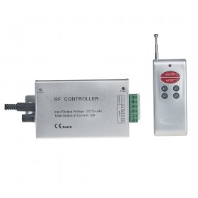 RGB controller med audiokontrol og fjernbetj 12/24V 12A