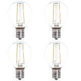 S11 E17 Intermediate Base 2W LED Vintage Antique Filament Light Bulb, 25W Equivalent, 4-Pack