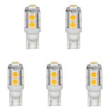 Miniature Wedge Retrofit 194 921 168 LED Bulb, 9 SMD 5050 LEDs, 1.8W, 10-15W Equal, 5-Pack