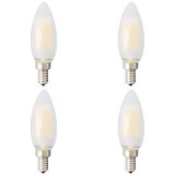 Frosted B10 E12 LED Vintage Antique Filament Light Bulb, 4 Watts, 40W Equivalent