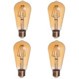 Gold-Farbton ST18 E27 6W LED Lampe, 60W, 4 Stück