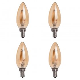Gold-Farbton B10 E12 4W LED Lampe, 40W, 4 Stück