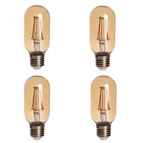 Gold-Farbton T14 E27 4W LED Lampe, 40W, 4 Stück