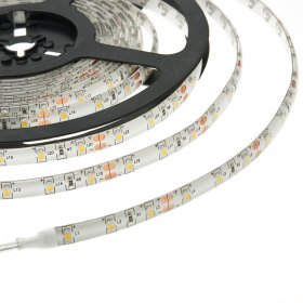 LED Lichtband Strip 5m Länge 8mm Breite, 300-LED 12V DC 24 Watt IP65, 2 Stück