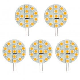 Side Pin LED Stiftsockellampe JC G4, 3 Watts, 25-30W äquivalent, 5 Stück