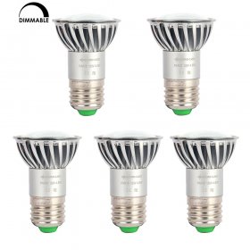 Dimmbare LED Strahler PAR16 E27 Langer Hals 24-LED 5050 SMD Lampe, 4.8 Watts, 50W äquivalent, 5 Stück