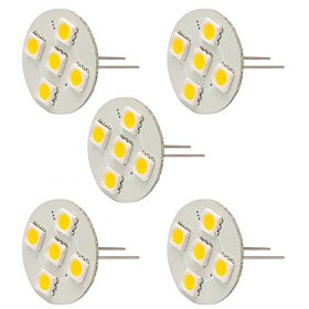 Ampoule LED G4 Prolongé Back Pin, 1W, 10W égal, 5 pièces