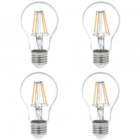 Ampoule LED A19 E27, 4W, 40W égal, 4 pièces